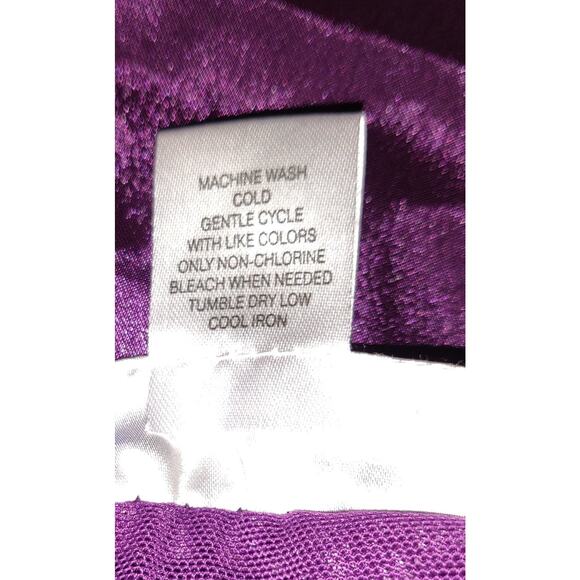 Vintage Y2K Babydoll Slip Dress M Morgan Taylor Purple Nightie Boysenberry NWT - Picture 12 of 15